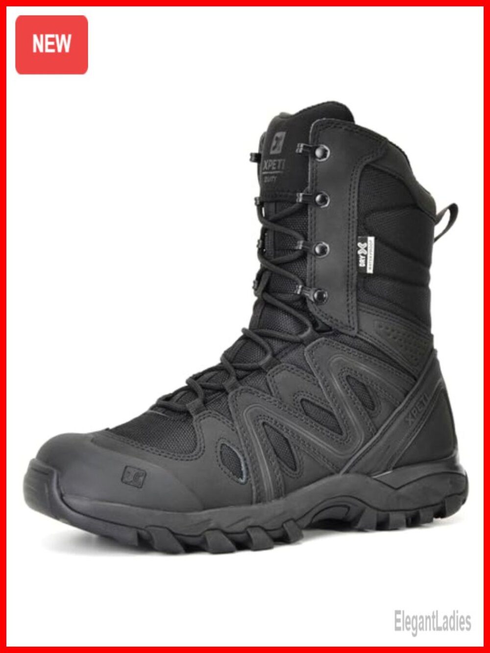 Waterproof Tactical Boots Leather Abrasion Resistant Military Combat Hiking